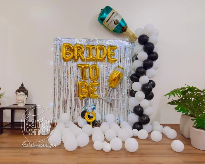 Glam Bride-to-Be Rose Gold Glam Balloon Backdrop (Design #01) - Wedding & Pre-Wedding in Gurugram