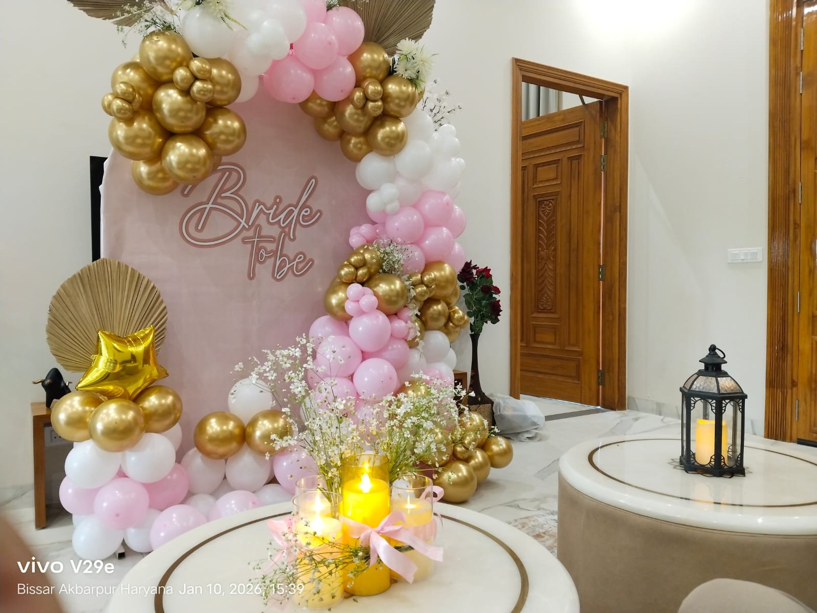 Glam Bride-to-Be Rose Gold Glam Balloon Backdrop (Design #17) - Wedding & Pre-Wedding in Gurugram