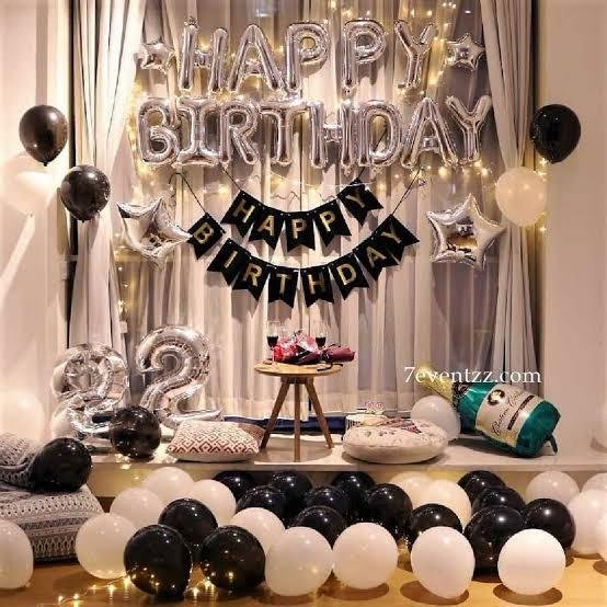 Royal Birthday Neon Glow Balloon Backdrop (Design #09) - Birthday Decorations in Gurugram