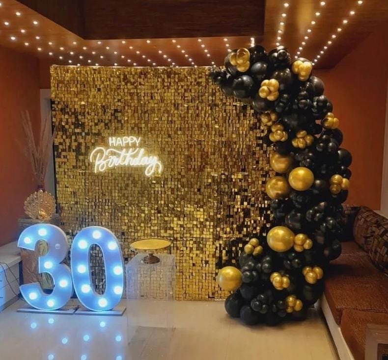 Royal Birthday Rose Gold Room Decoration (Design #32) - Birthday Decorations in Gurugram