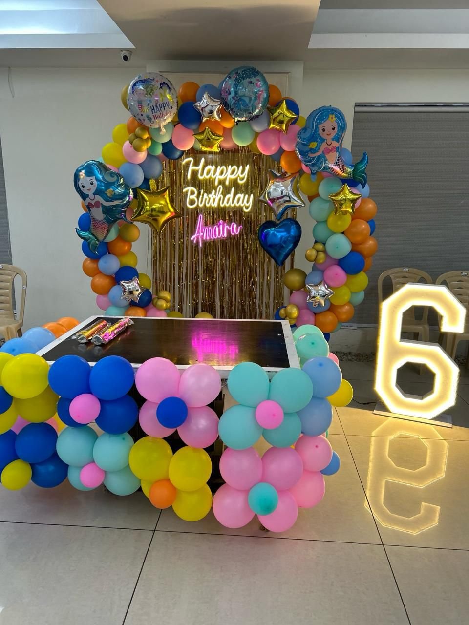 Royal Birthday Pastel Elegance Balloon Backdrop (Design #45) - Birthday Decorations in Gurugram