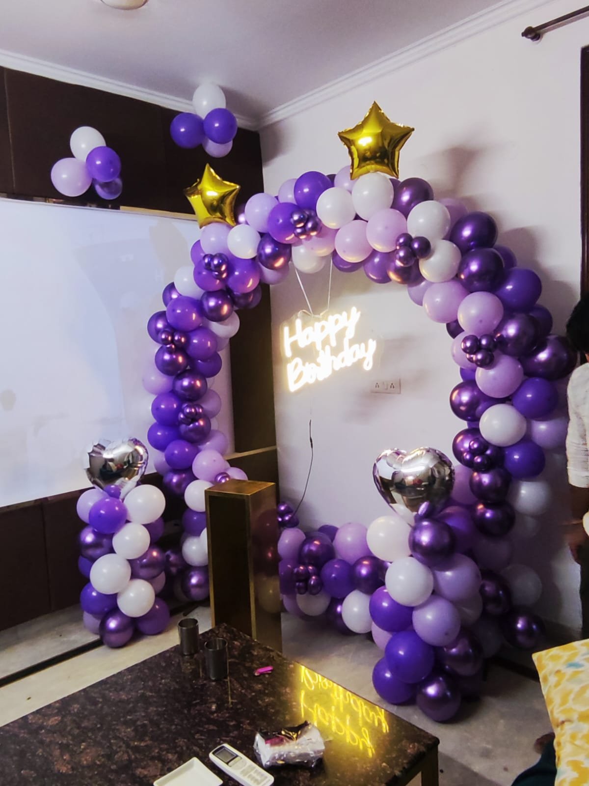 Royal Birthday Pastel Elegance Balloon Ring / Hoop (Design #70) - Birthday Decorations in Gurugram