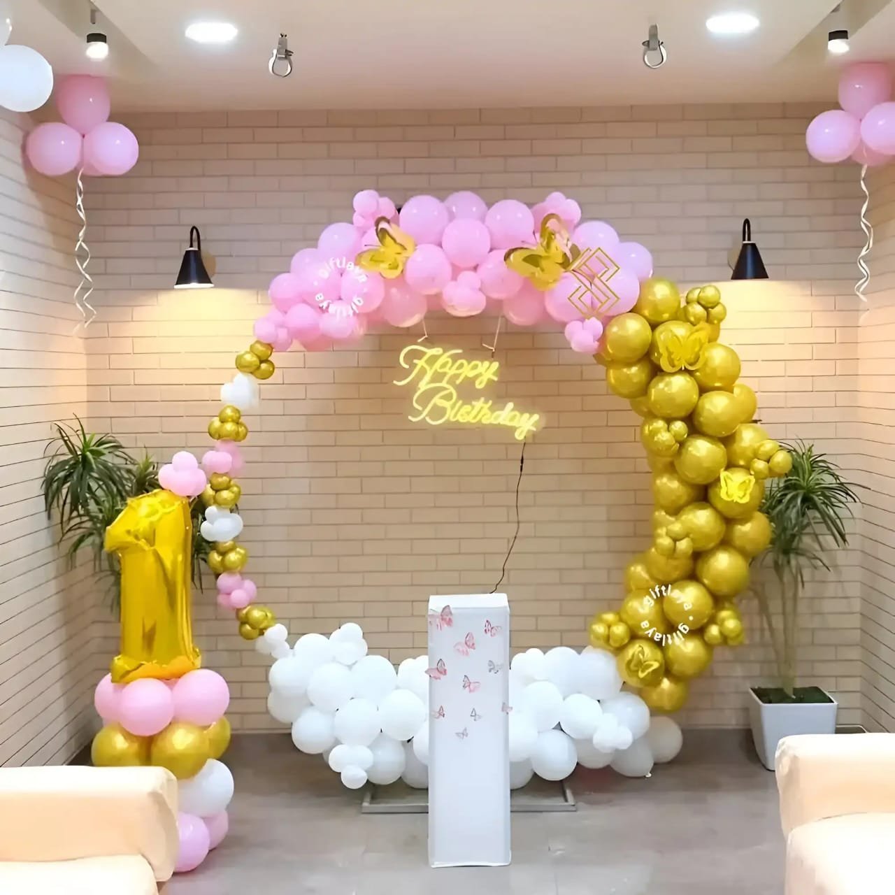 Kids Fun Birthday Pastel Dream Balloon Wall (Design #32) - Birthday Decorations in Gurugram