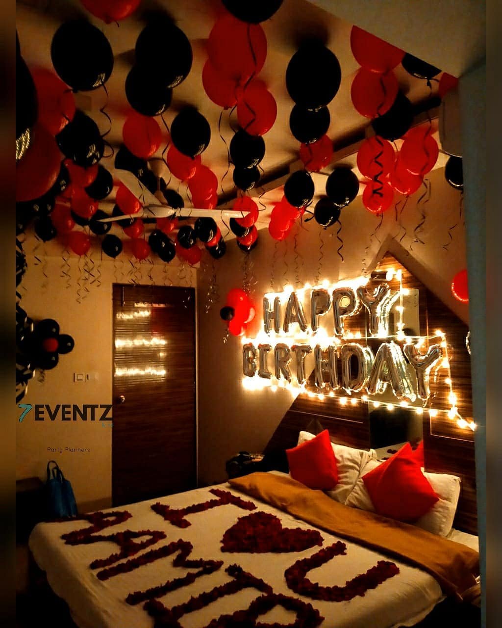 Intimate Romantic Room Rose Gold Canopy Setup (Design #14) - Love & Romantic in Gurugram