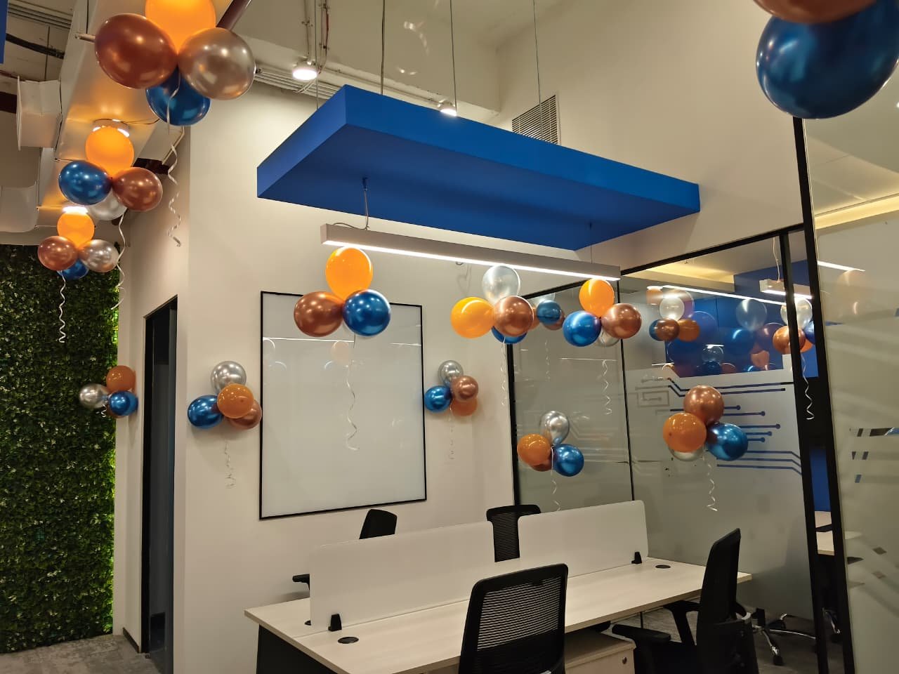 Corporate Milestone & Office Brand Color Themed Balloon Arch (Design #09) thumbnail 2