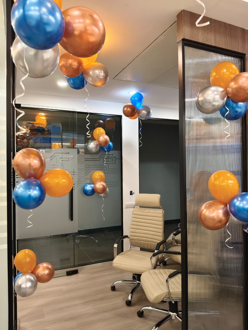 Corporate Milestone & Office Modern Geometric Stage Backdrop (Design #15) thumbnail 2