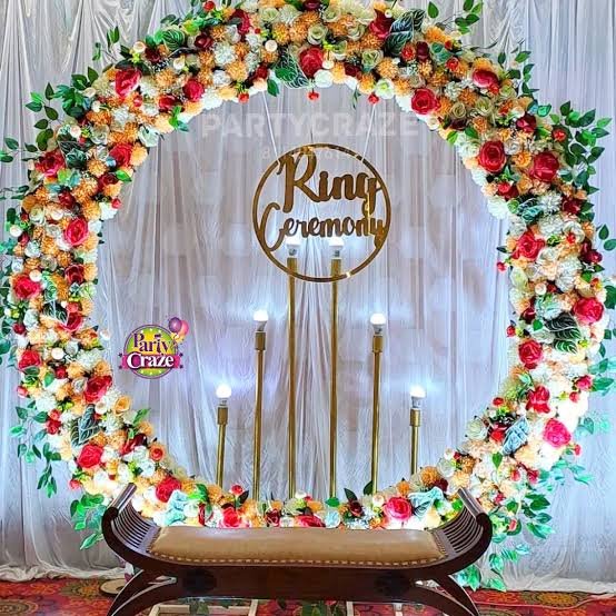 Elegant Roka & Engagement Modern Glam Neon Ring Stand (Design #08) - Wedding & Pre-Wedding in Gurugram