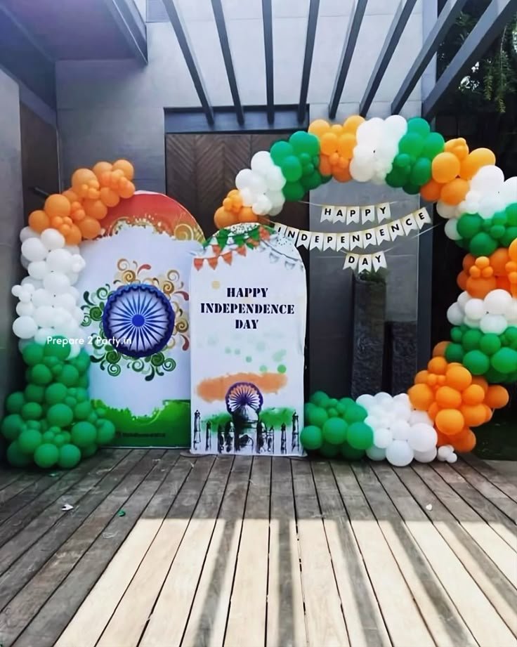 Patriotic Tri-Color National Pride Stage Decoration (Design #08) - Festivals in Gurugram