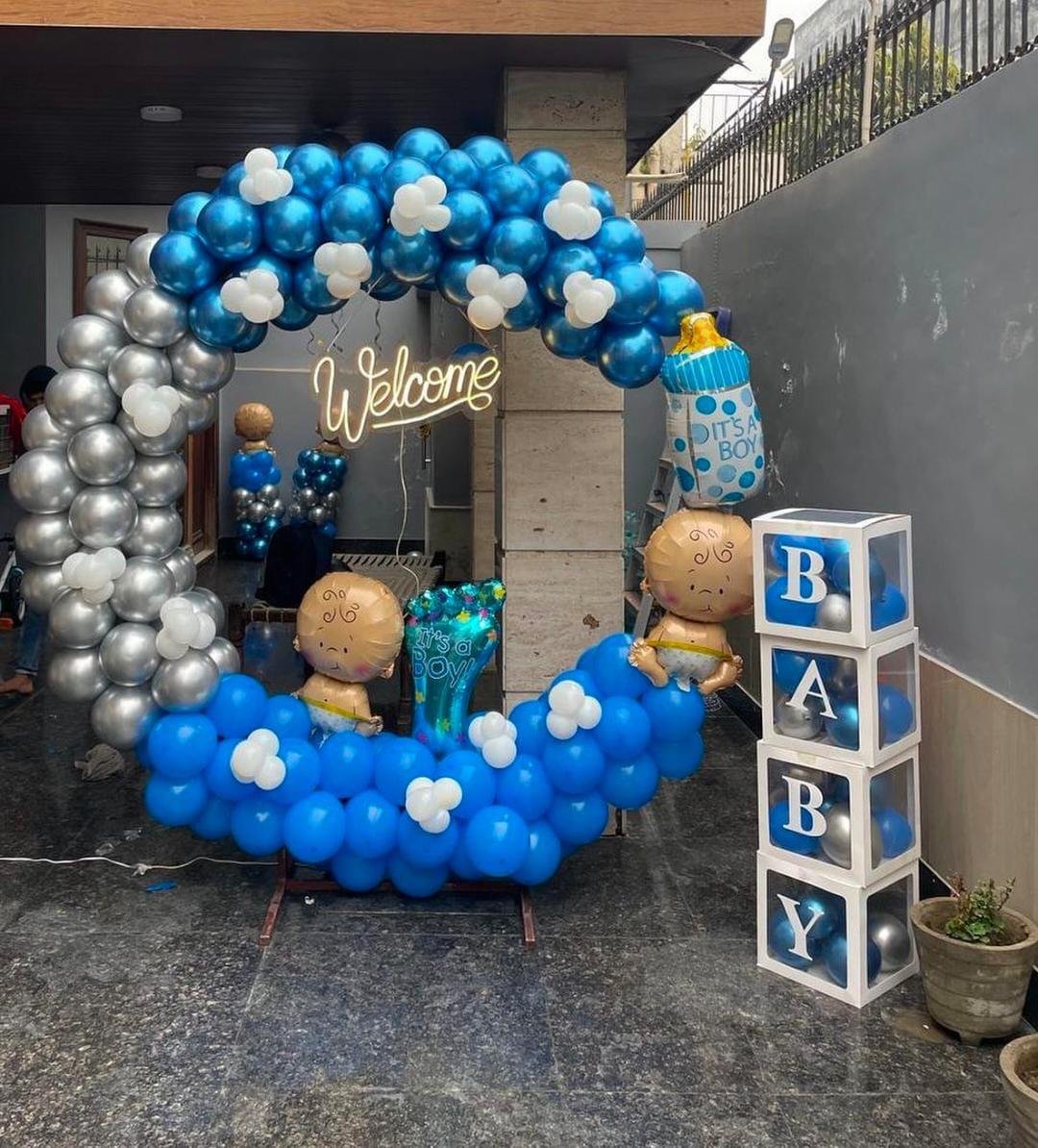 Welcome Baby Joy Cloud & Star Theme Welcome Board (Design #12) - Baby & Family in Gurugram