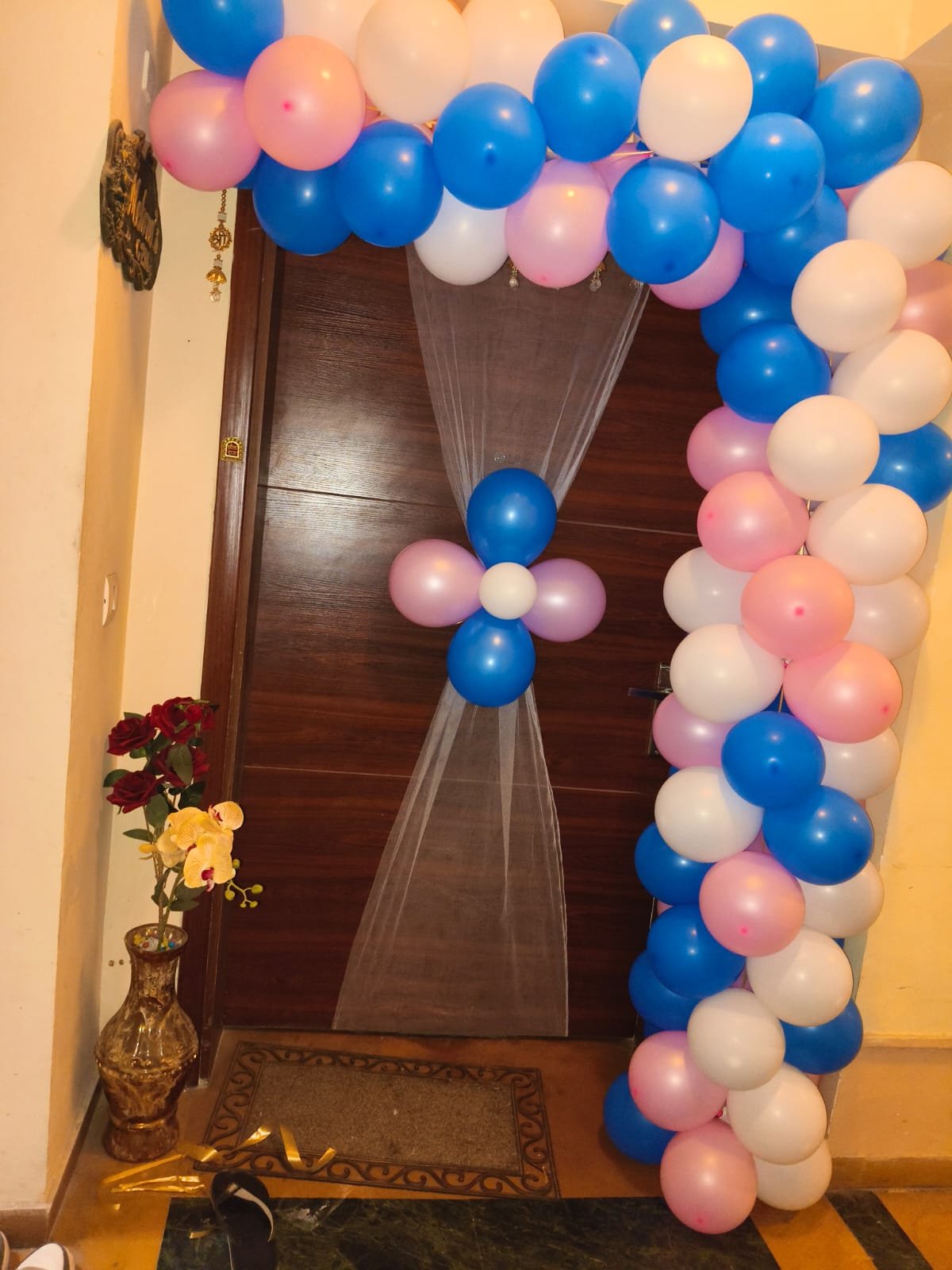 Welcome Baby Joy Pastel Blue Balloon Arch (Design #41) - Baby & Family in Gurugram