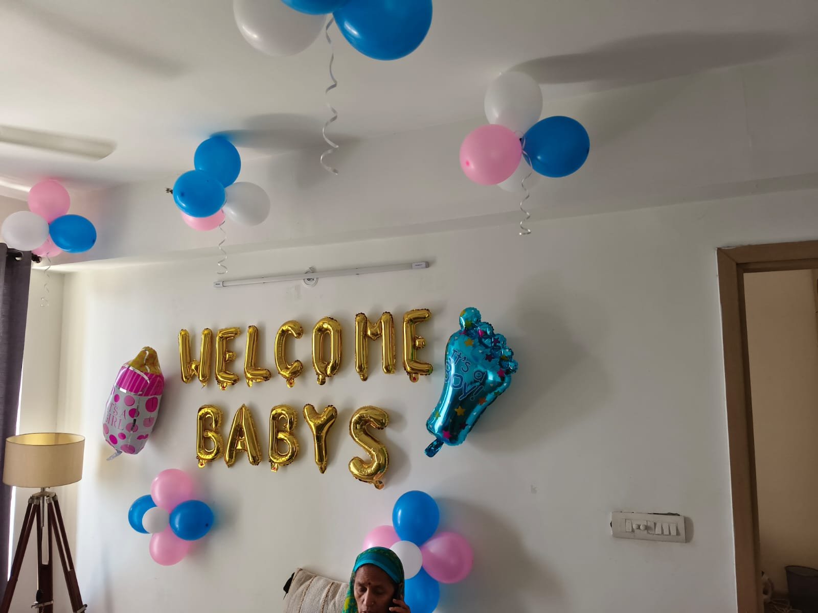 Welcome Baby Joy Pastel Pink Cradle Decoration (Design #42) - Baby & Family in Gurugram