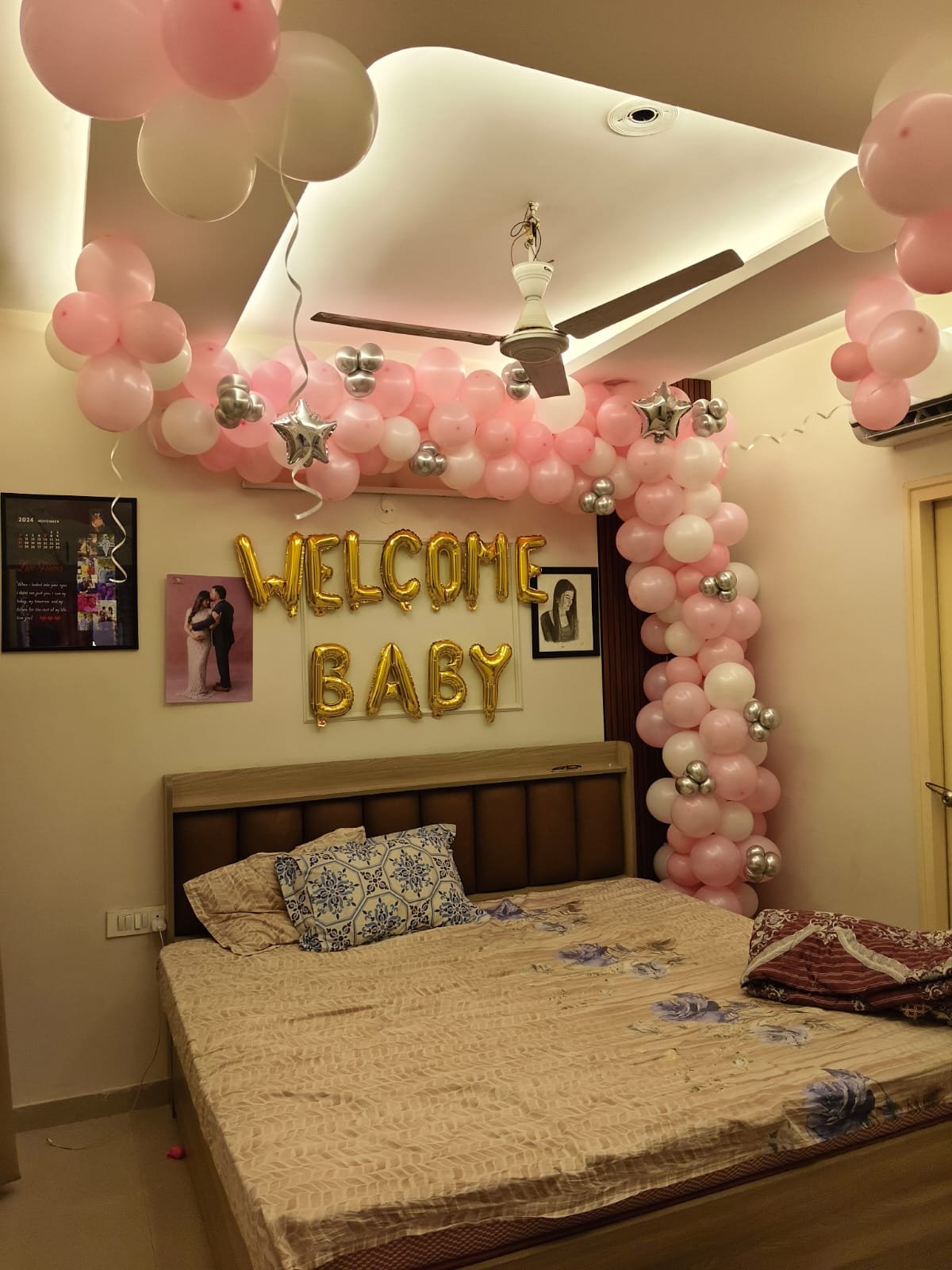 Welcome Baby Joy Pastel Blue Balloon Arch (Design #53) - Baby & Family in Gurugram